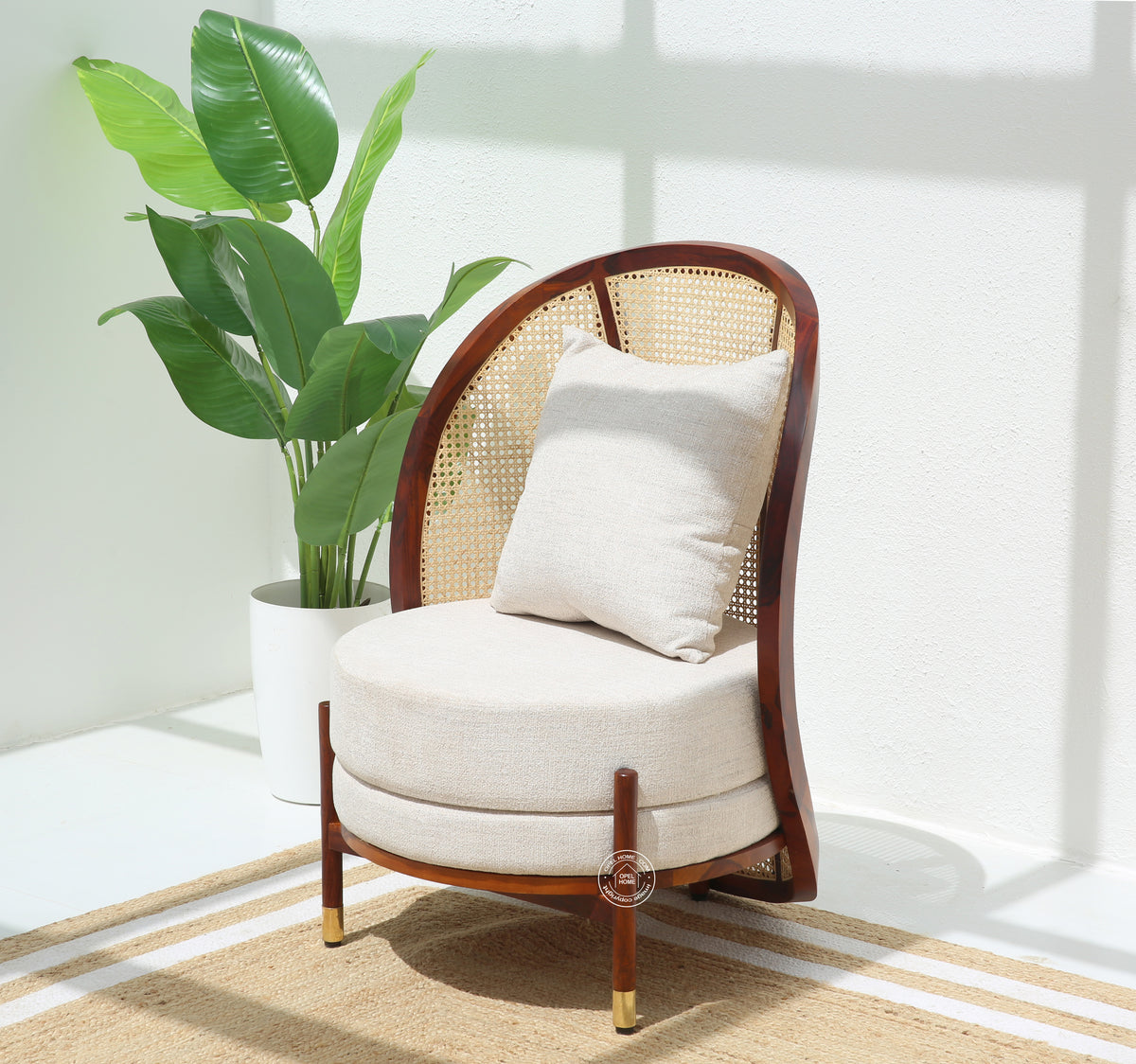 Tone Rattan Lounge Chair With Pillow