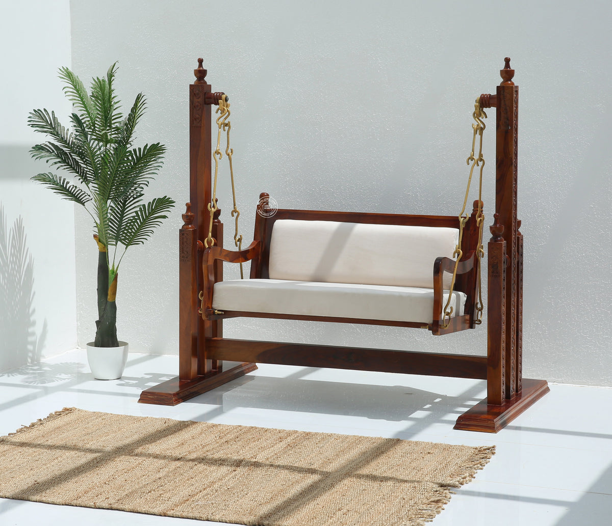 Royal wooden swing chair