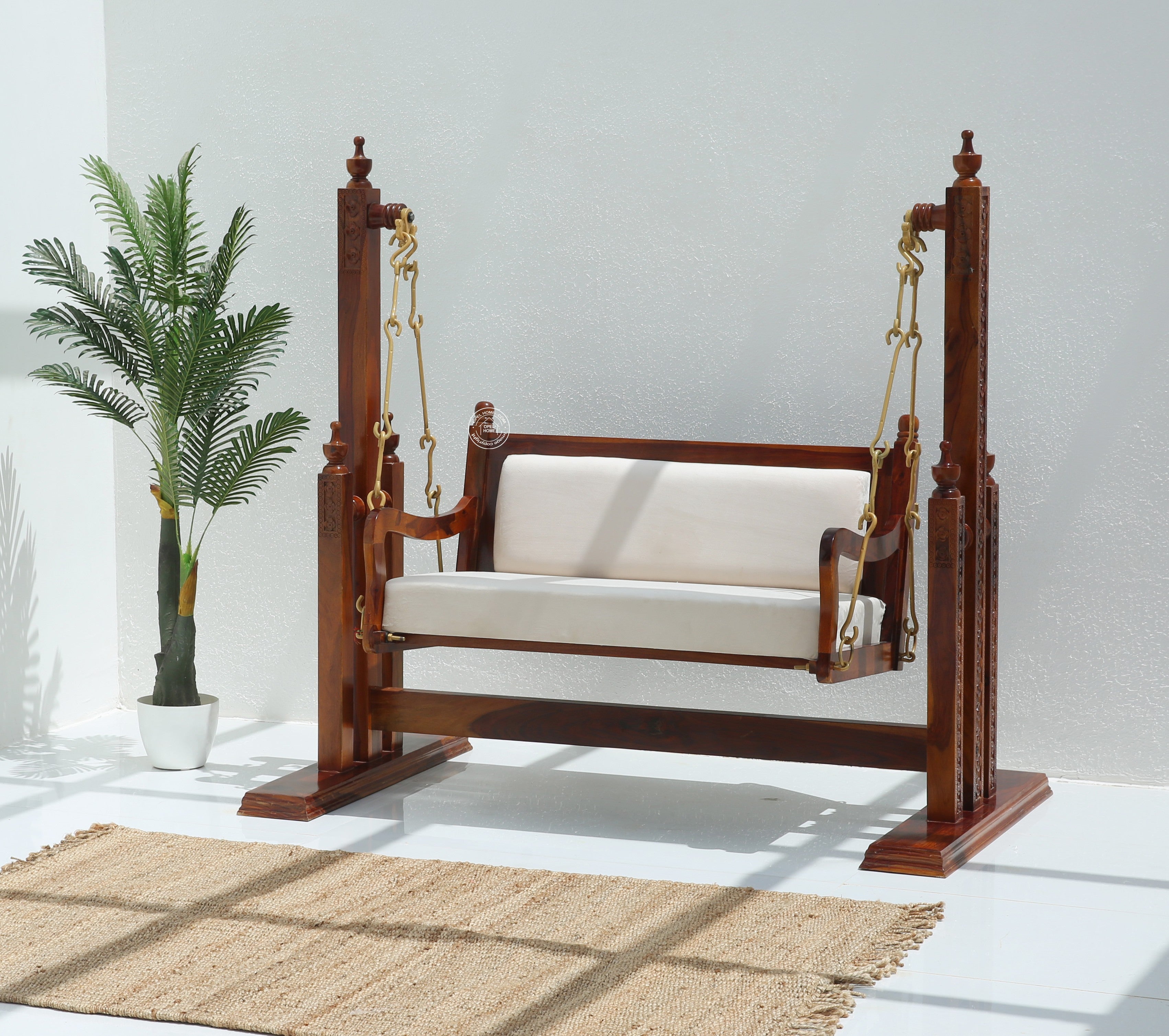 Royal wooden swing chair