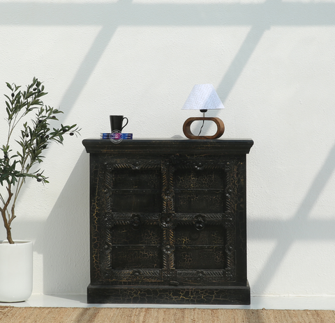 Giva wooden 2 doors Black Sideboard