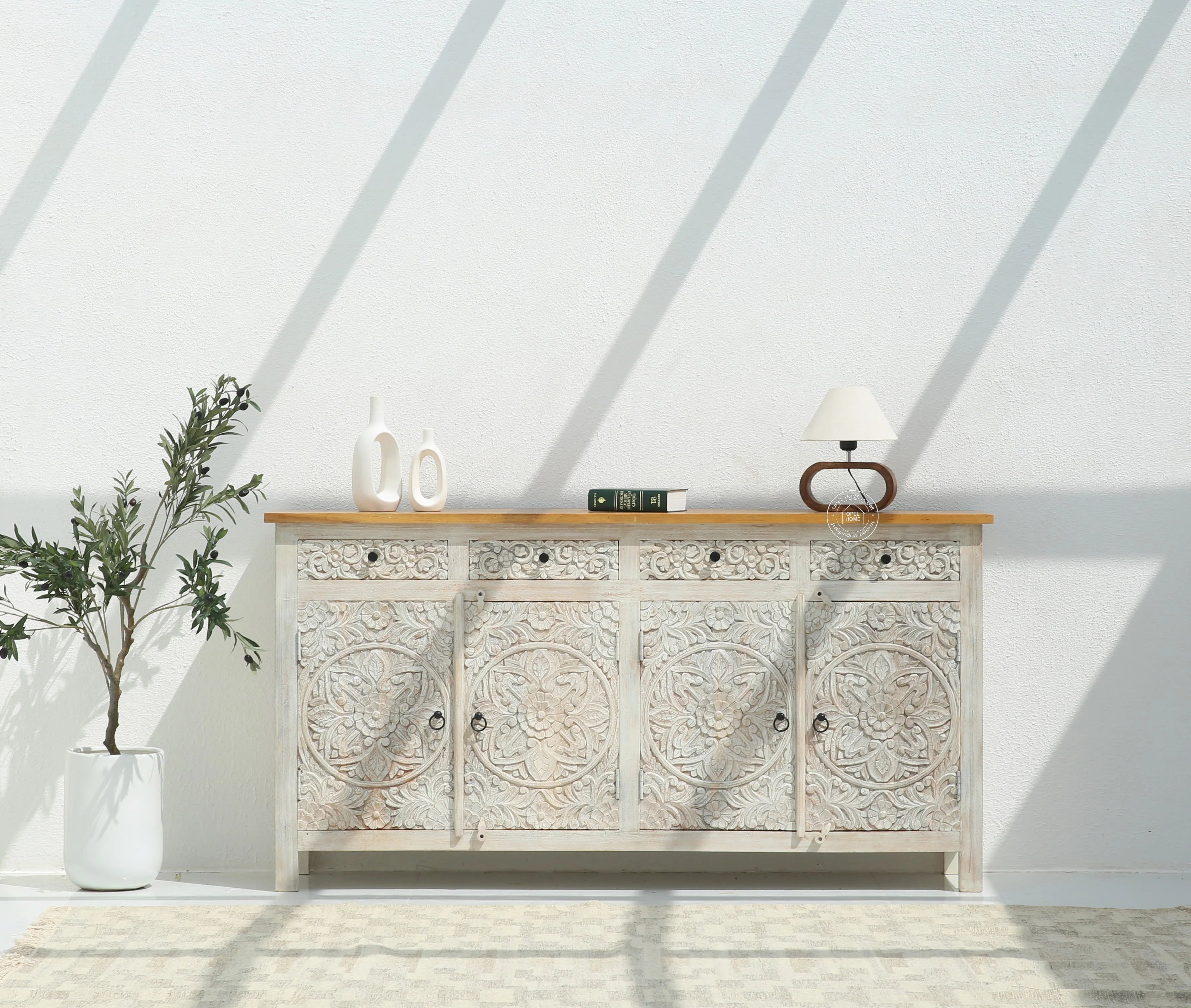 Oslo wooden 4 door 4 Drawers Sideboard (Multiple Colors Options)