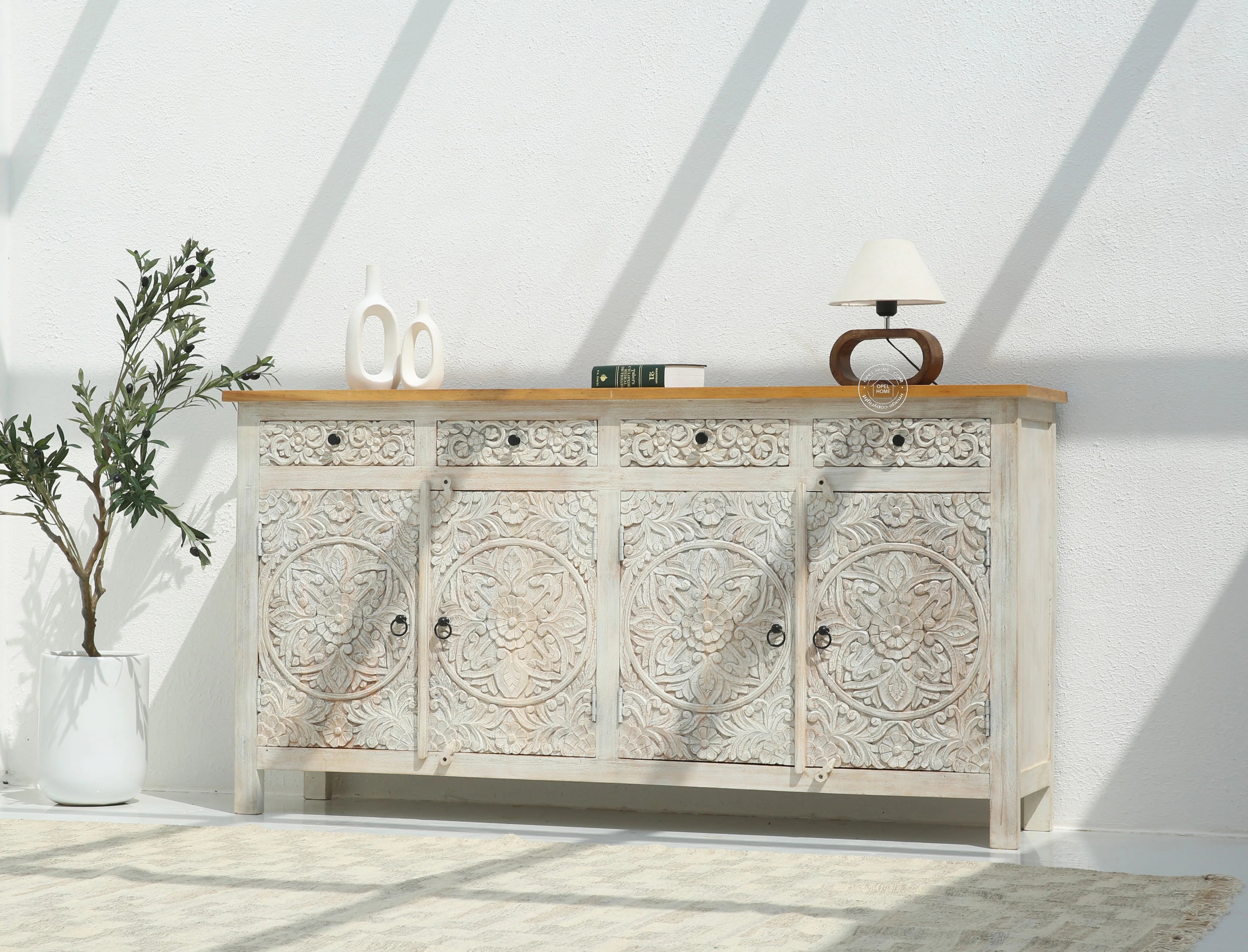 Oslo wooden 4 door 4 Drawers Sideboard (Multiple Colors Options)