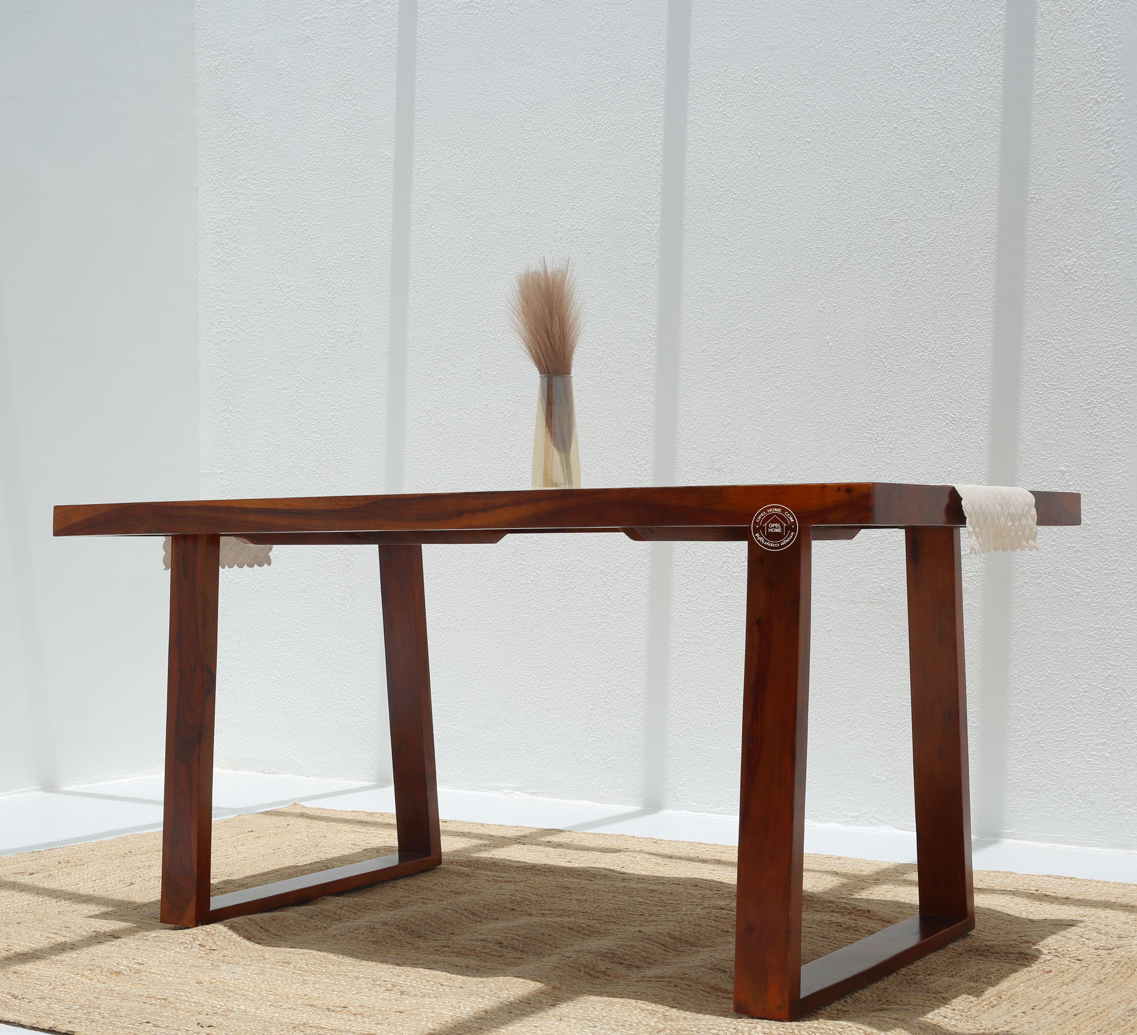 Ardo Wooden 4 Seater Dining Table – (Only Table) , Honey finish | Opelhome UAE