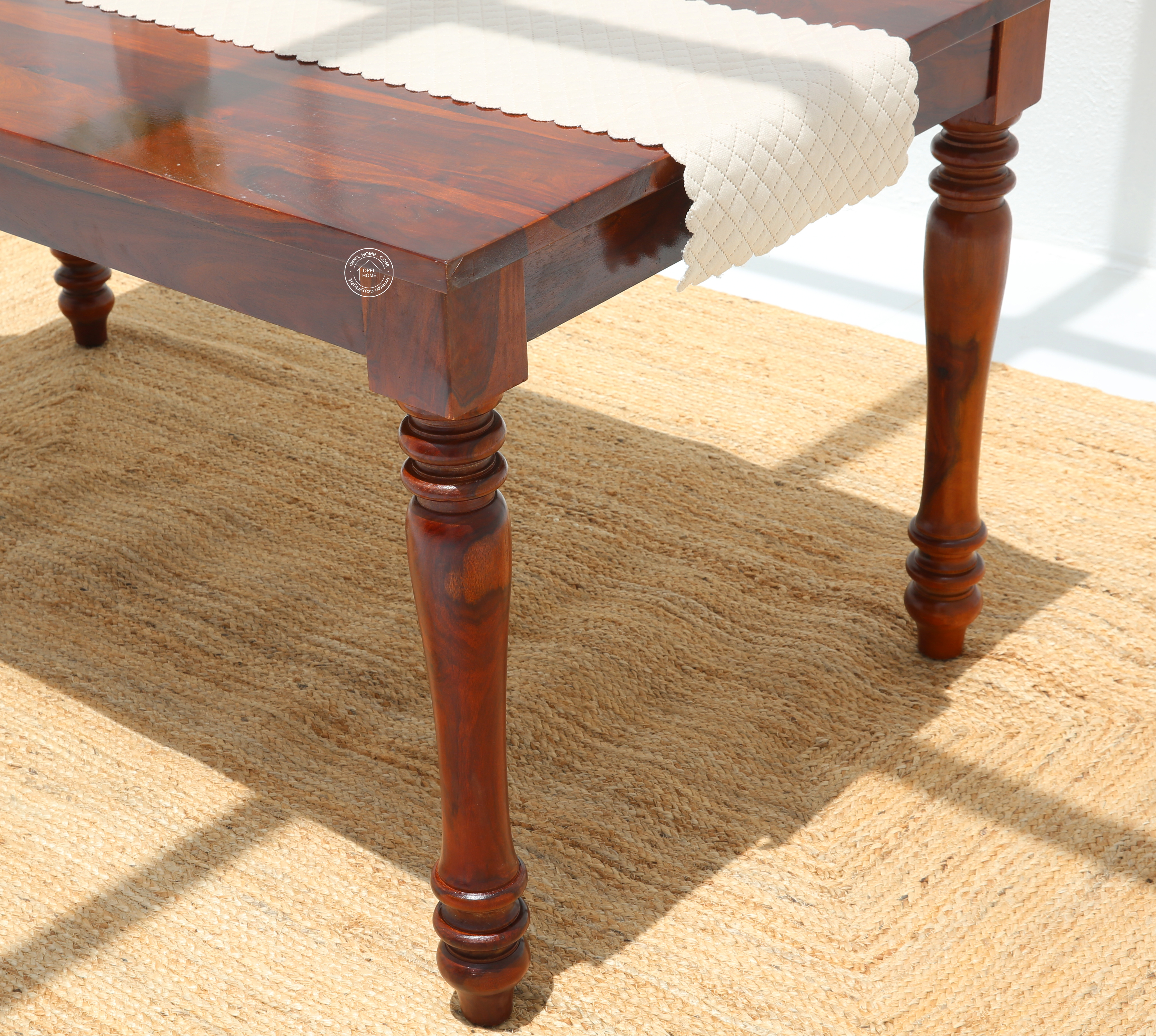 Verdura Wooden 4 Seater Dining Table – (Only Table) , Honey finish | Opelhome UAE