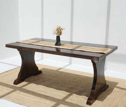 Rosetta Wooden 6 Seater Dining Table – (Only Table) , Walnut finish | Opelhome UAE
