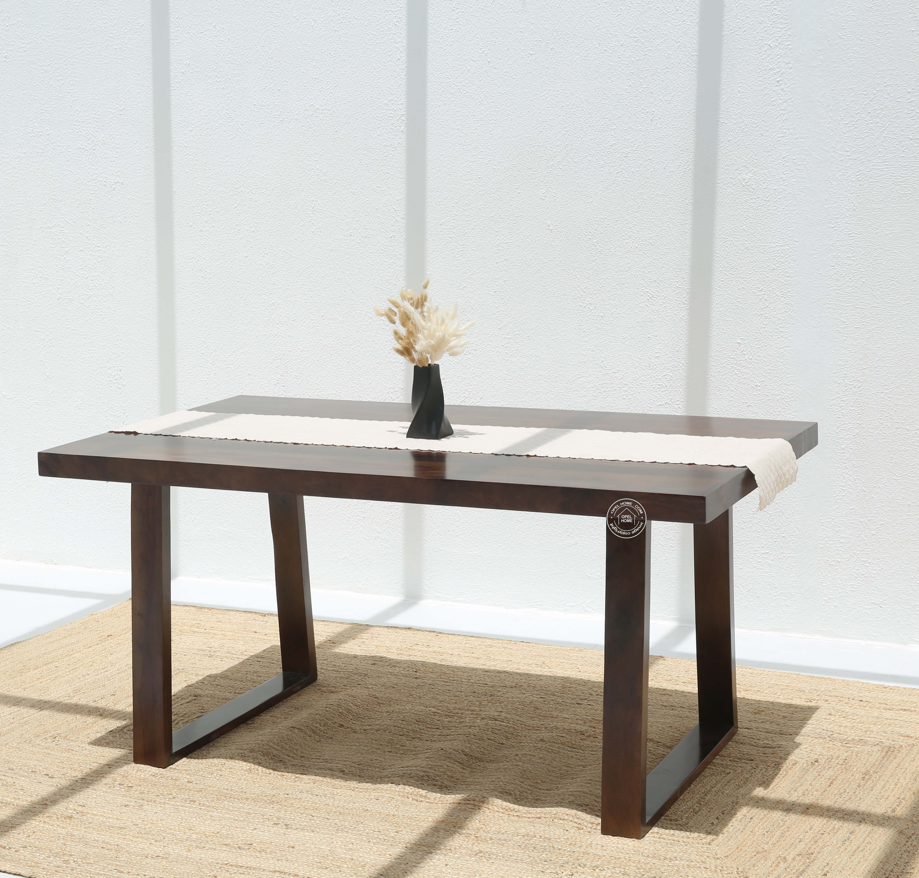 Ardo Wooden 4 Seater Dining Table – (Only Table) , Walnut finish | Opelhome UAE
