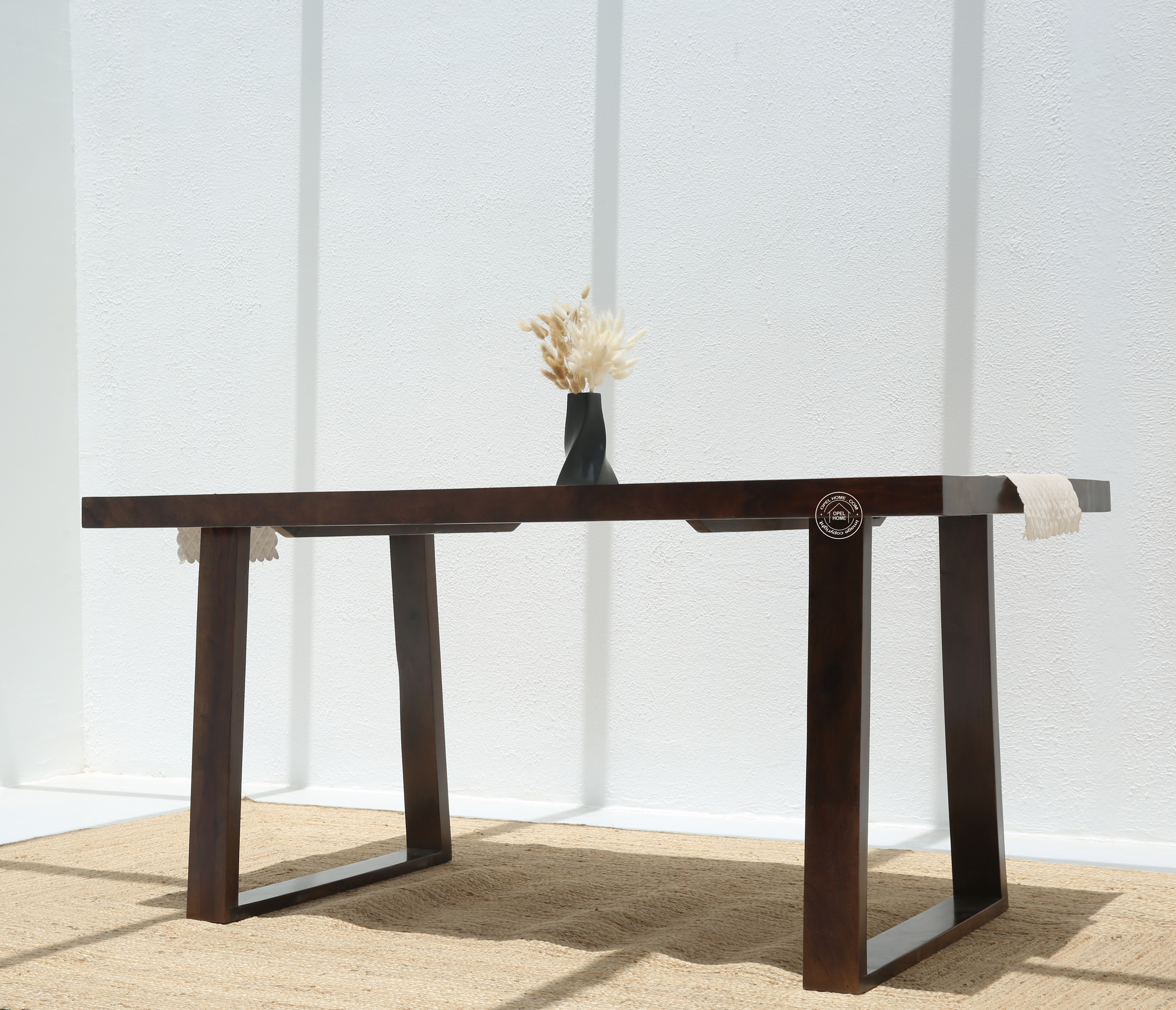 Ardo Wooden 4 Seater Dining Table – (Only Table) , Walnut finish | Opelhome UAE