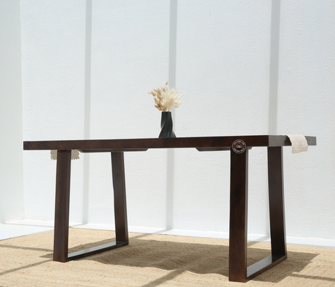 Ardo Wooden 4 Seater Dining Table – (Only Table) , Walnut finish | Opelhome UAE