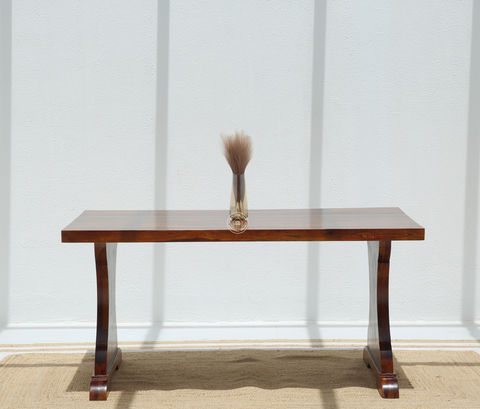 Rosetta Wooden 4 Seater Dining Table – (Only Table) , Honey finish | Opelhome UAE