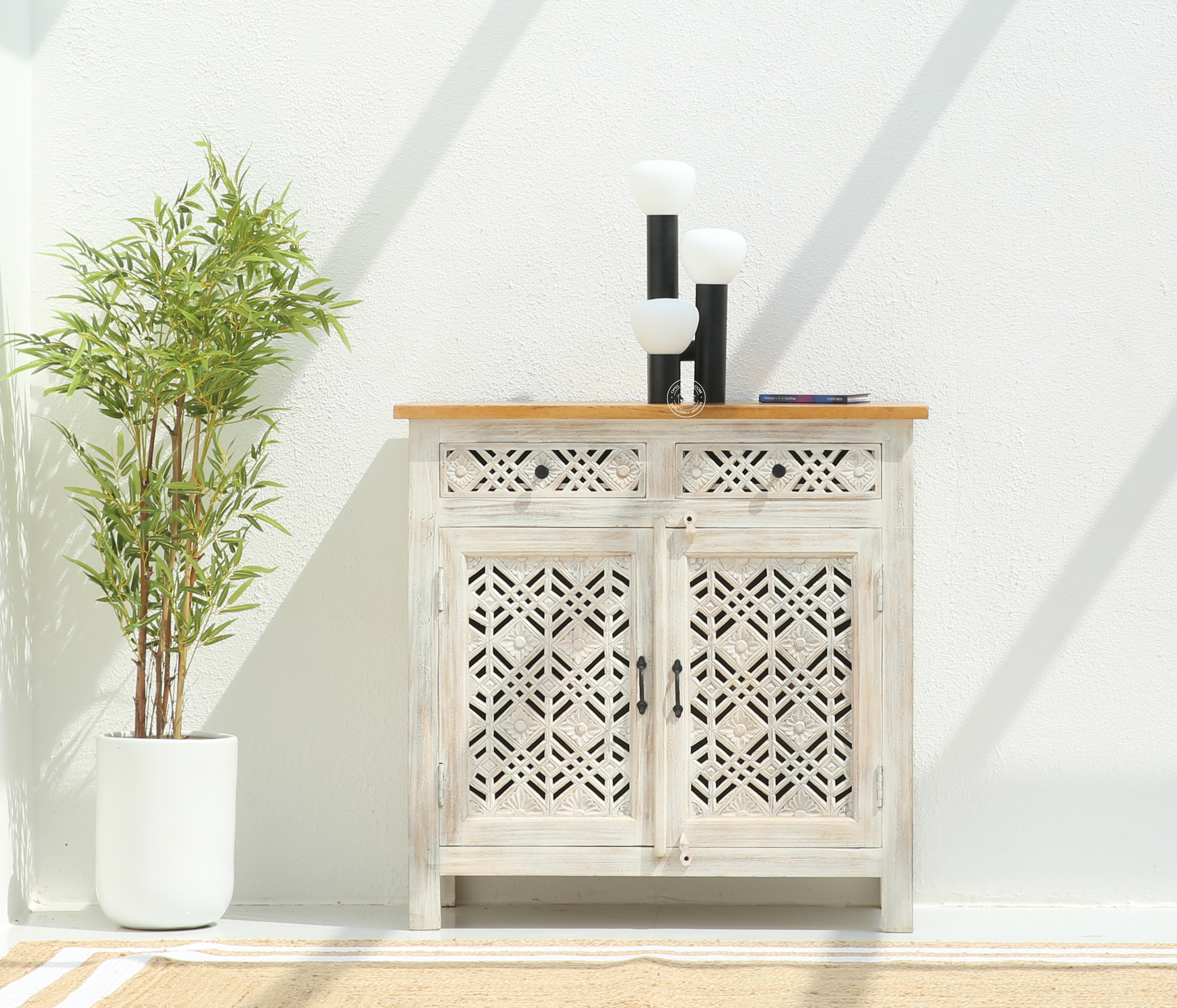 Delia wooden 2 door 2 drawer Sideboard (Multiple Colors Options)