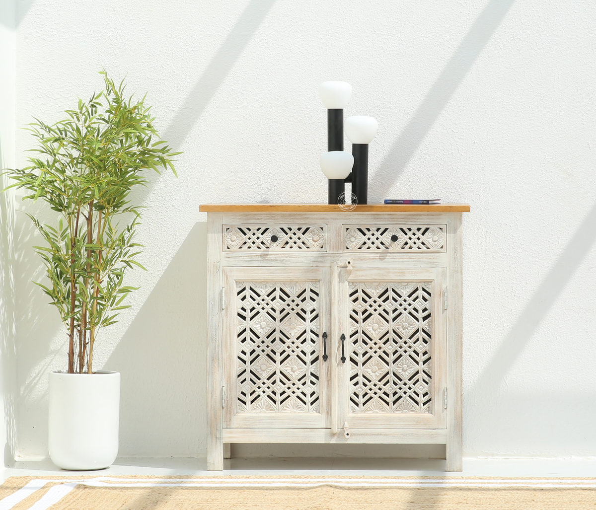Delia wooden 2 door 2 drawer Sideboard (Multiple Colors Options)