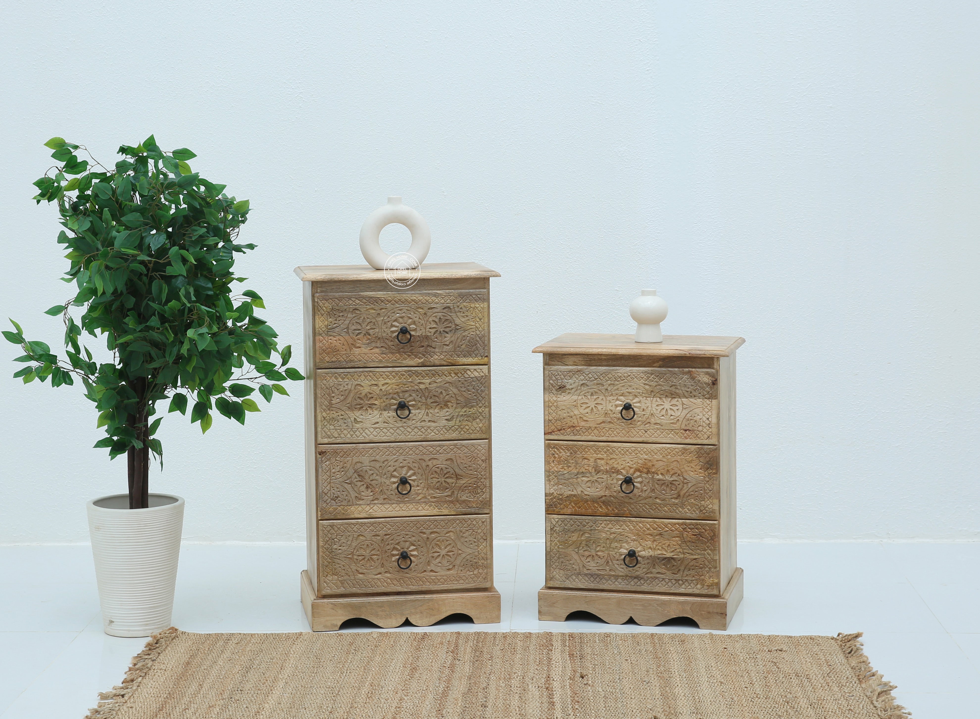 Willow Chest of Carved Drawers