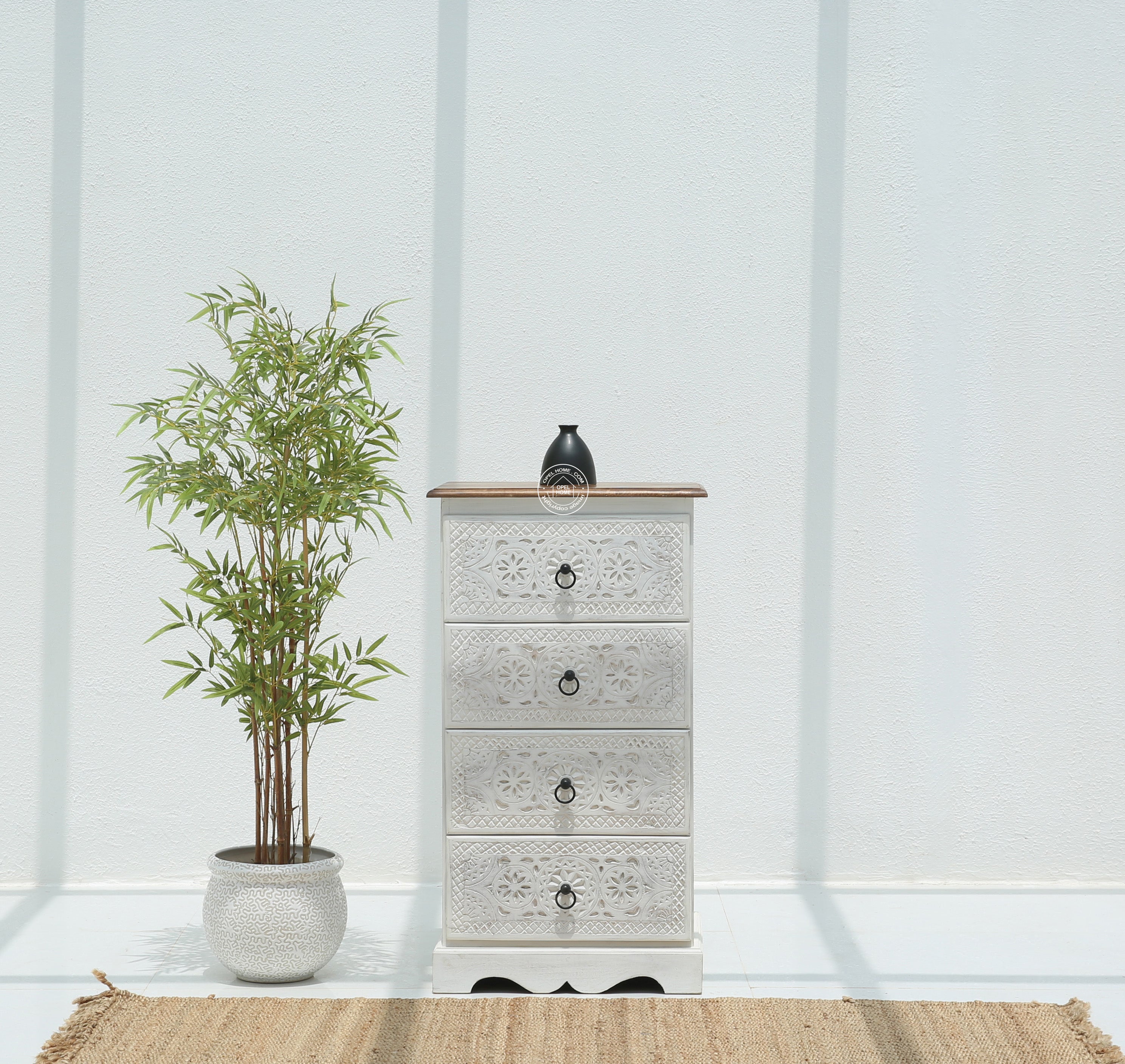 Willow Chest of Carved Drawers