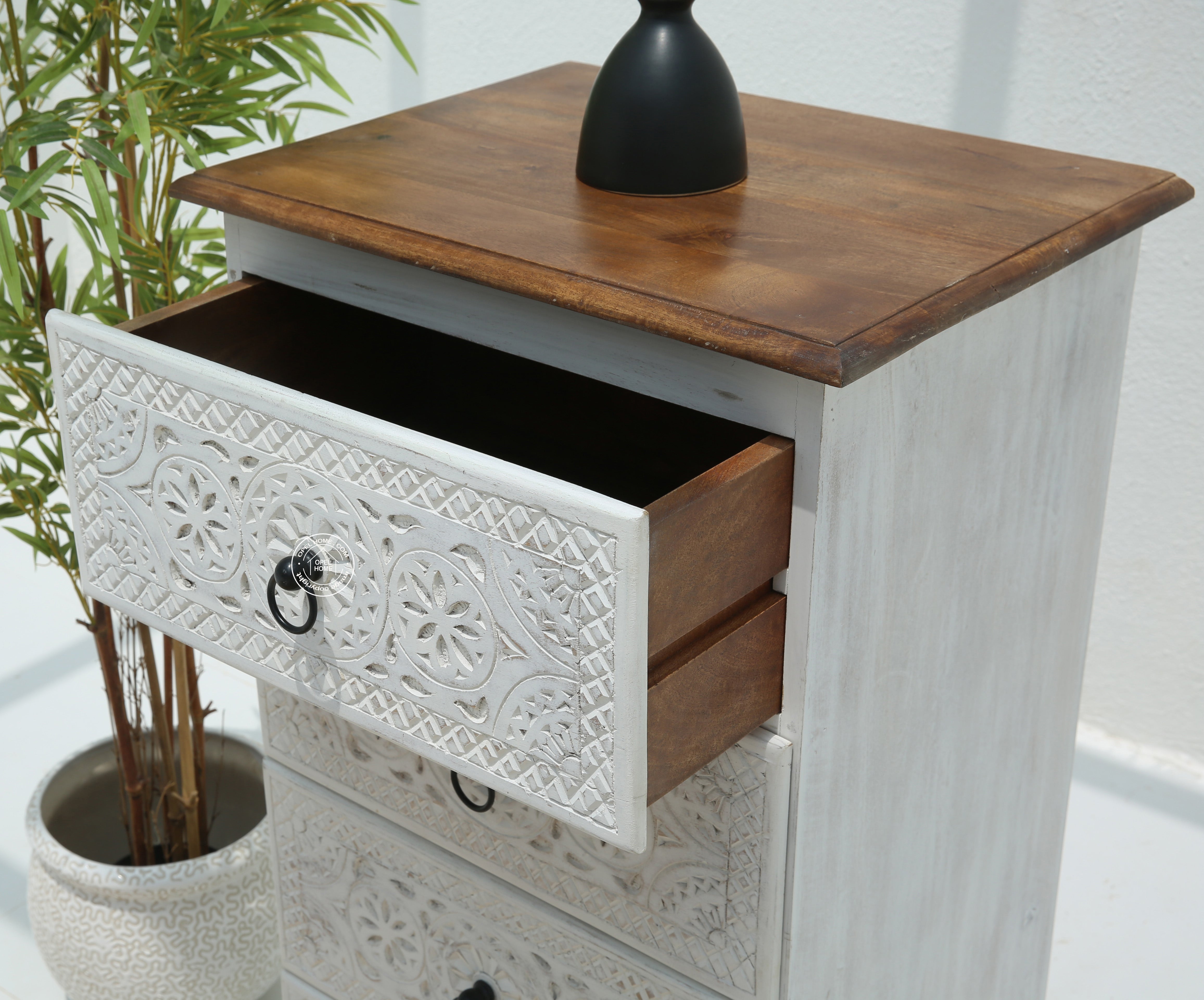 Willow Chest of Carved Drawers