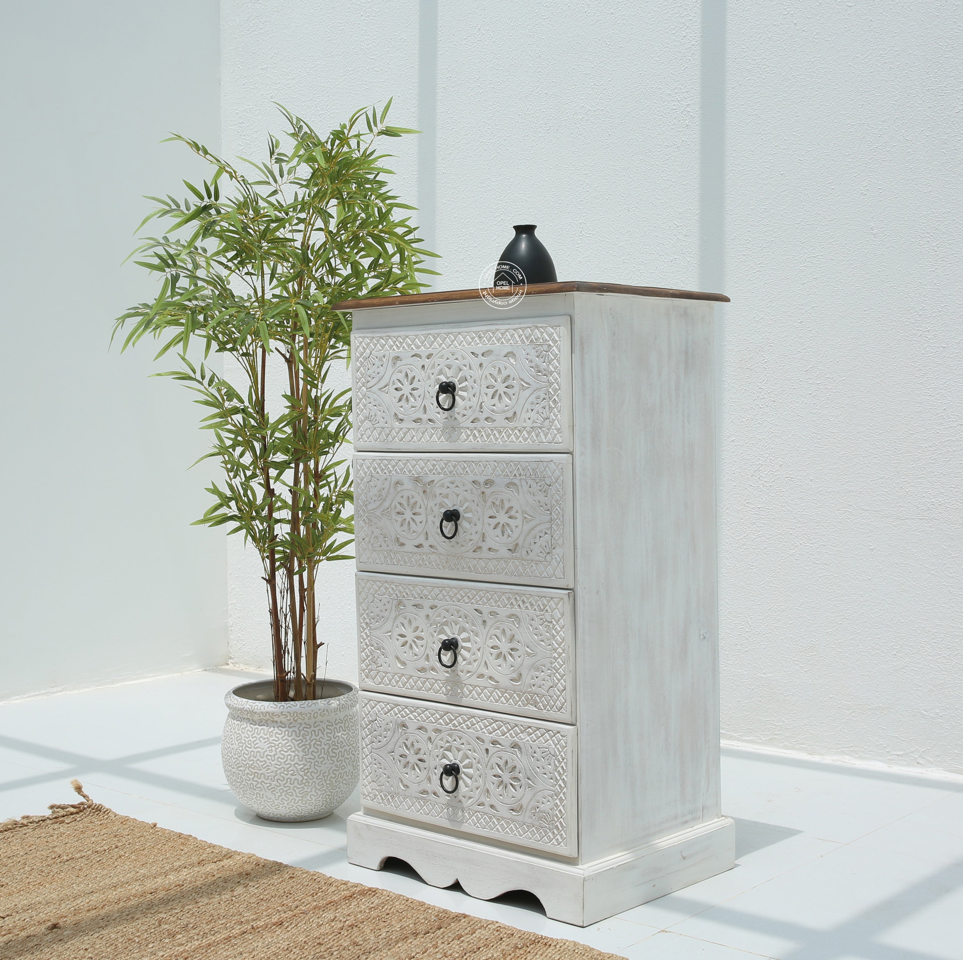 Willow Chest of Carved Drawers