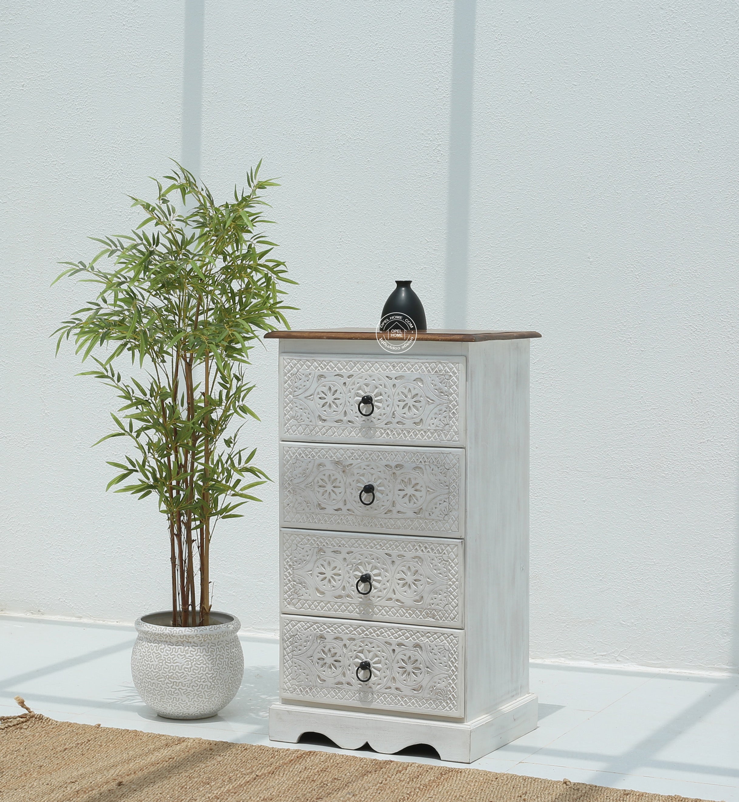 Willow Chest of Carved Drawers