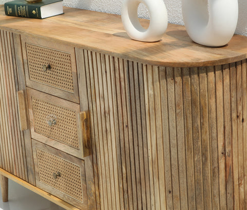 Graff Rattan Wood Sideboard