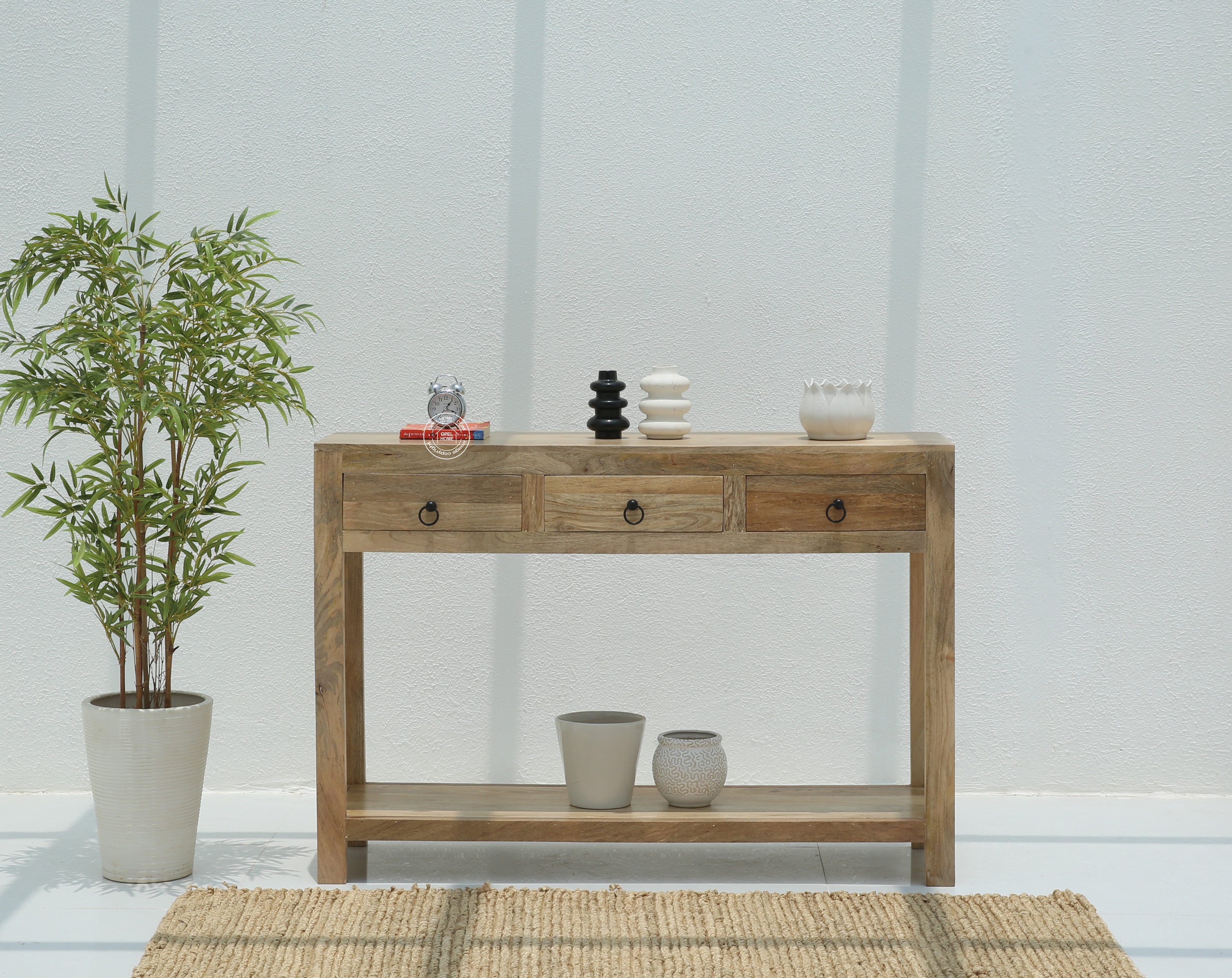 Loma 3 Drawers Wooden Console