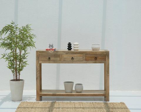 Loma 3 Drawers Wooden Console