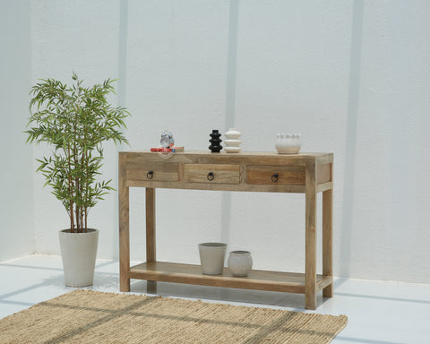 Loma 3 Drawers Wooden Console