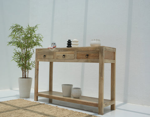 Loma 3 Drawers Wooden Console