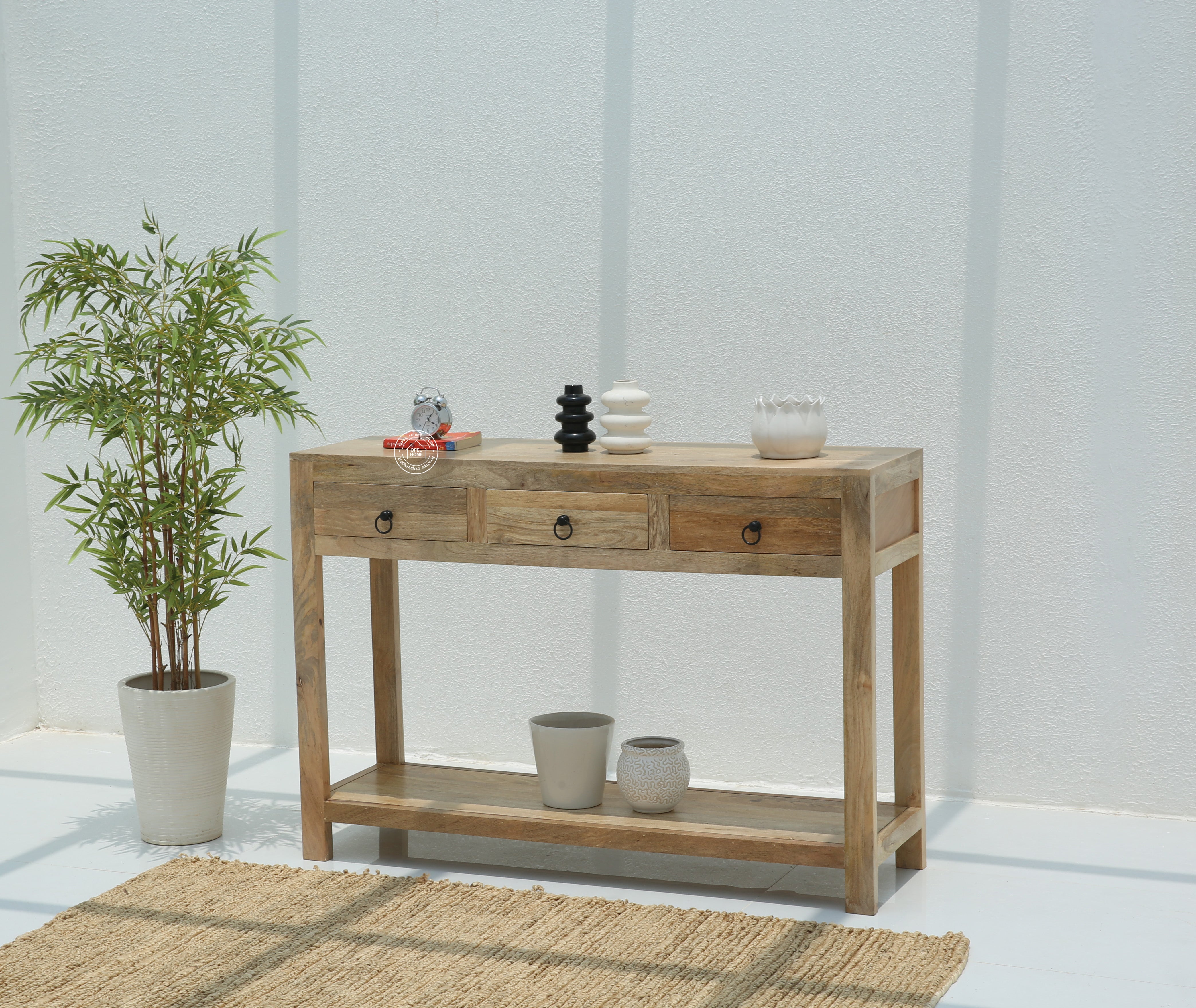 Loma 3 Drawers Wooden Console