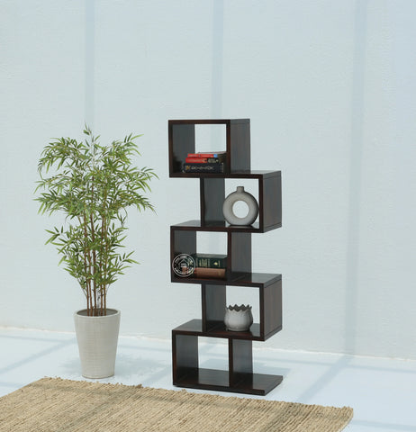 Cavallo Wooden Bookcase – Solid Wood, Honey Finish, 147 cm | Opelhome UAE