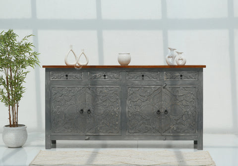 Pisty wooden 4 door 4 drawer sideboard (Multiple Colors Options)