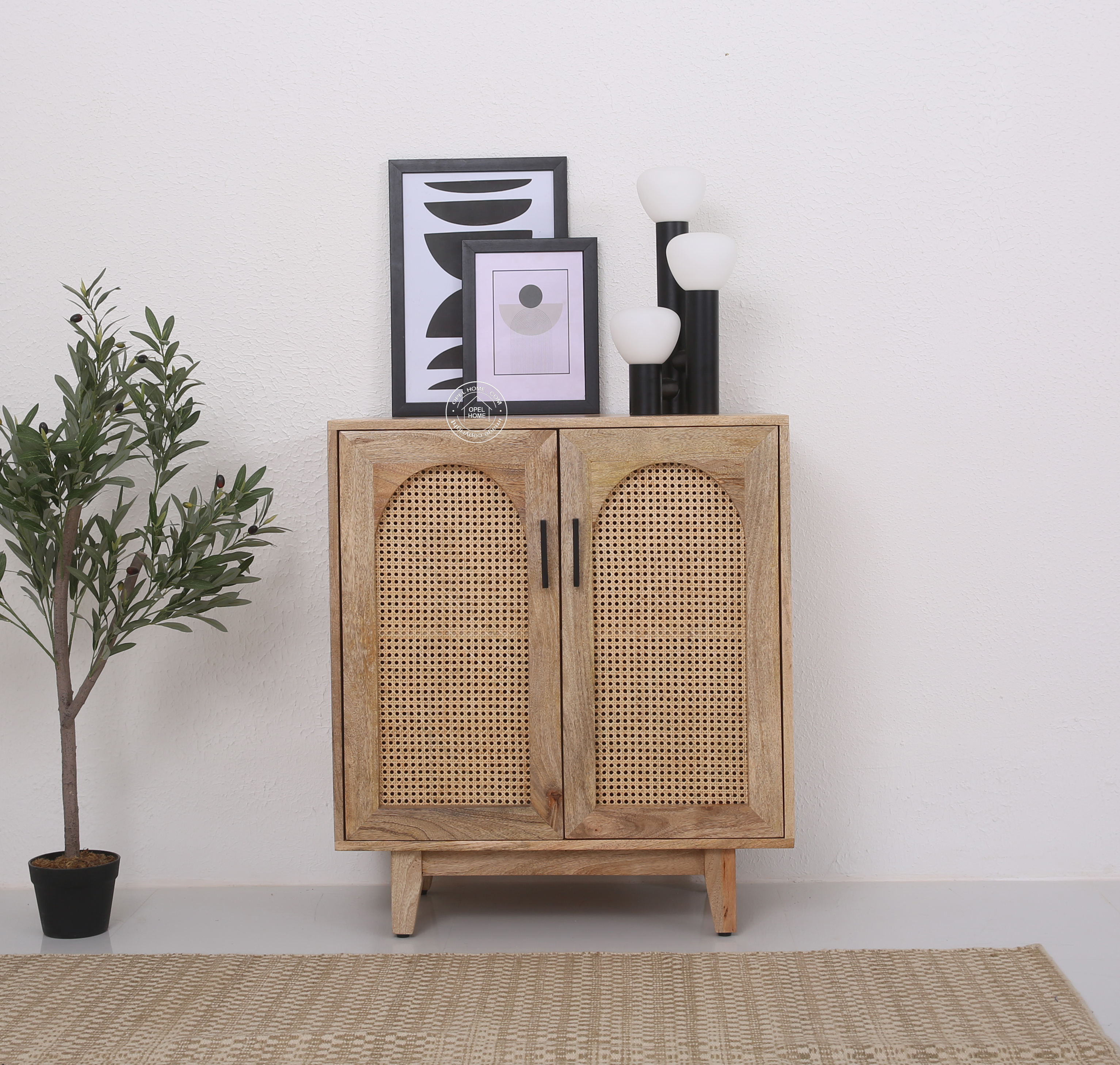 Camel Rattan wooden Cabinet and Sideboards