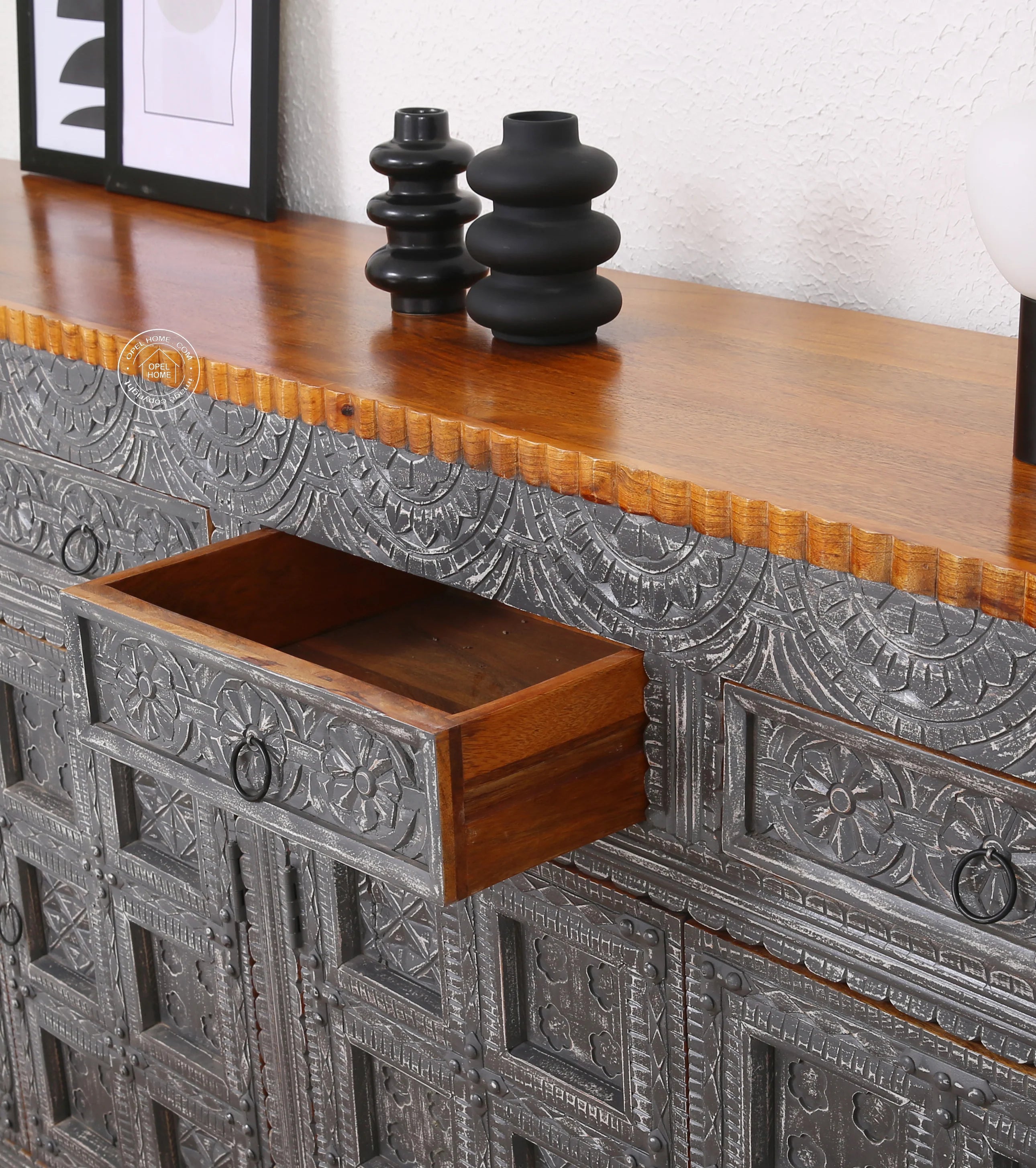 Berry Wooden 4 door 4 drawer Sideboard (Multiple Colors Options).
