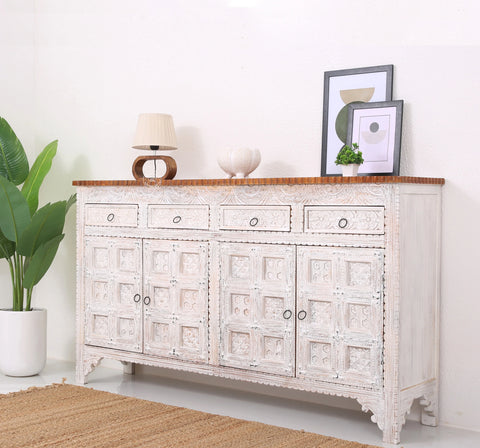 Berry Wooden 4 door 4 drawer Sideboard (Multiple Colors Options).