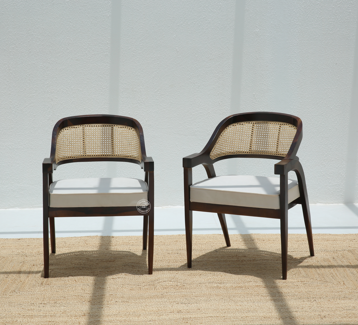 Zeno Wooden Dining Chair (Only one pcs), Walnut finish | Opelhome UAE