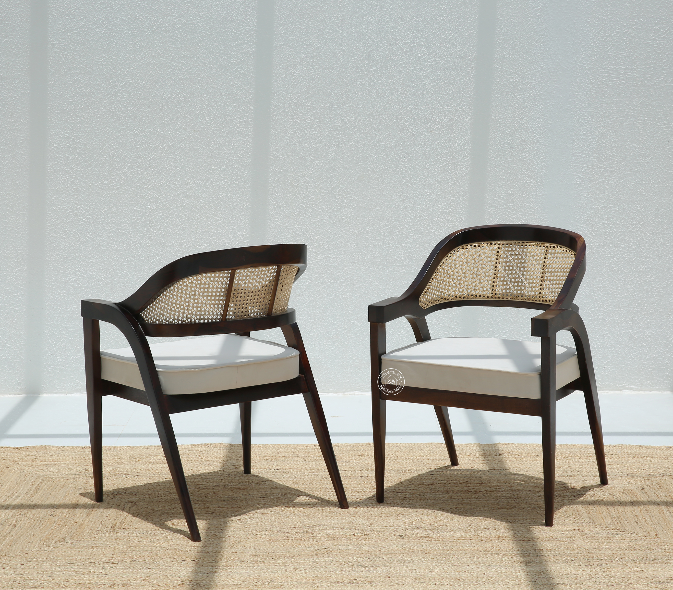 Zeno Wooden Dining Chair (Only one pcs), Walnut finish | Opelhome UAE