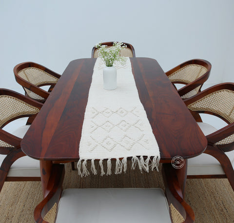 Arcane Wooden 6 Seater Dining Table –  Multiple Colors (Only Table) | Opelhome UAE