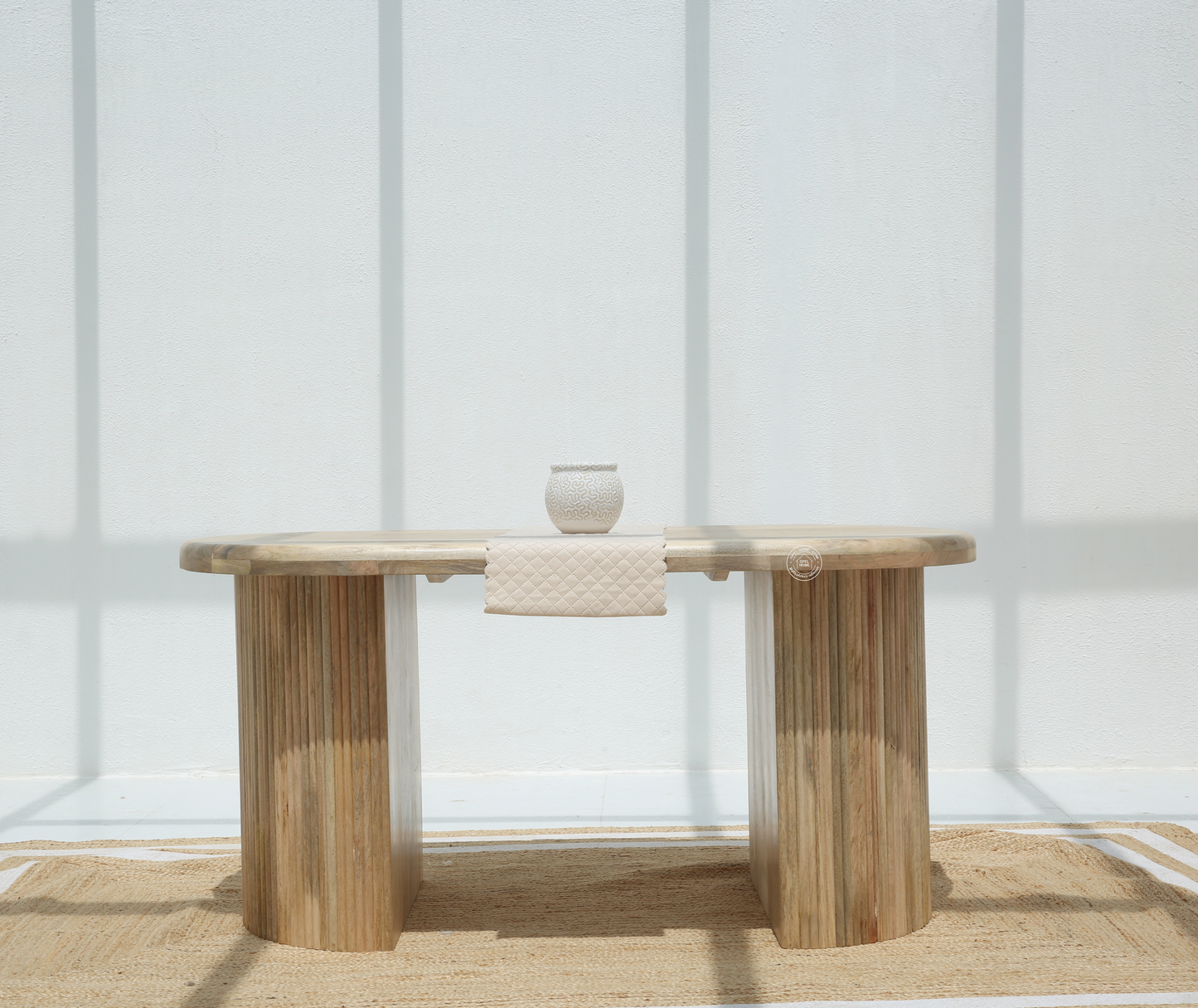 Linea Wooden Dining Table –  Only Table, Multiple Sizes, Solid Mango Wood | Opelhome UAE