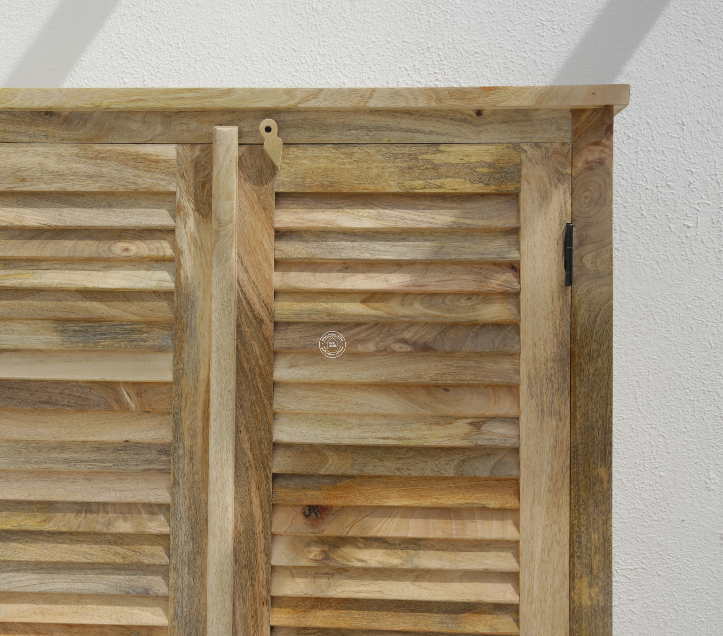 Moiser wooden Closet  and shoe rack - solid mango wood , natural finish | Opelhome UAE