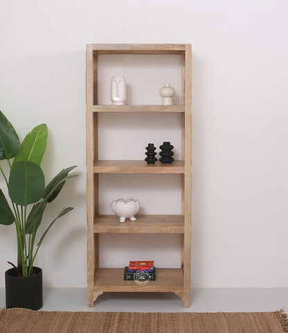 Modern Rattan Wooden Book Shelves