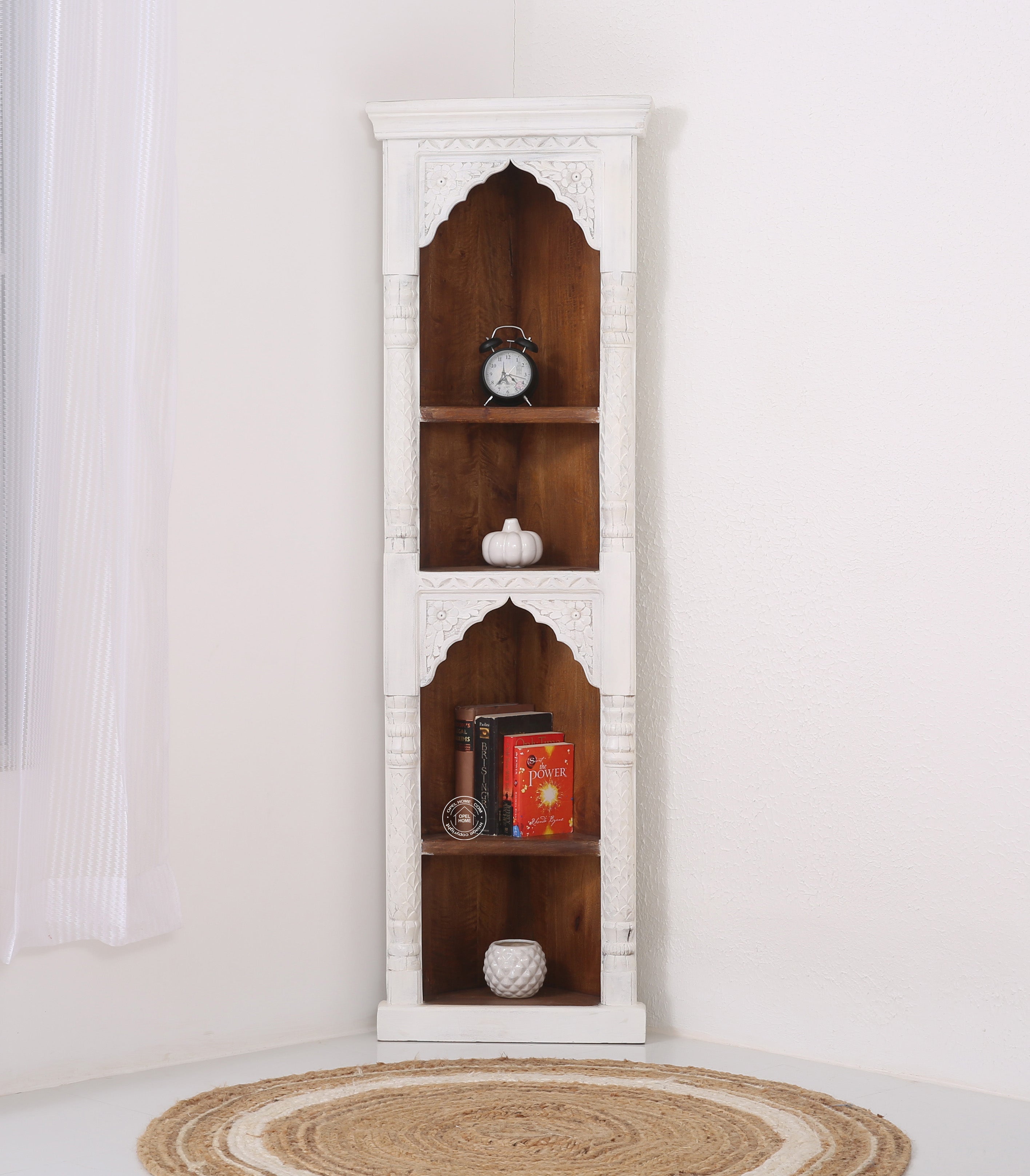Aspa Shelf Unit – Solid Mango Wood, 180 cm | Opelhome UAE