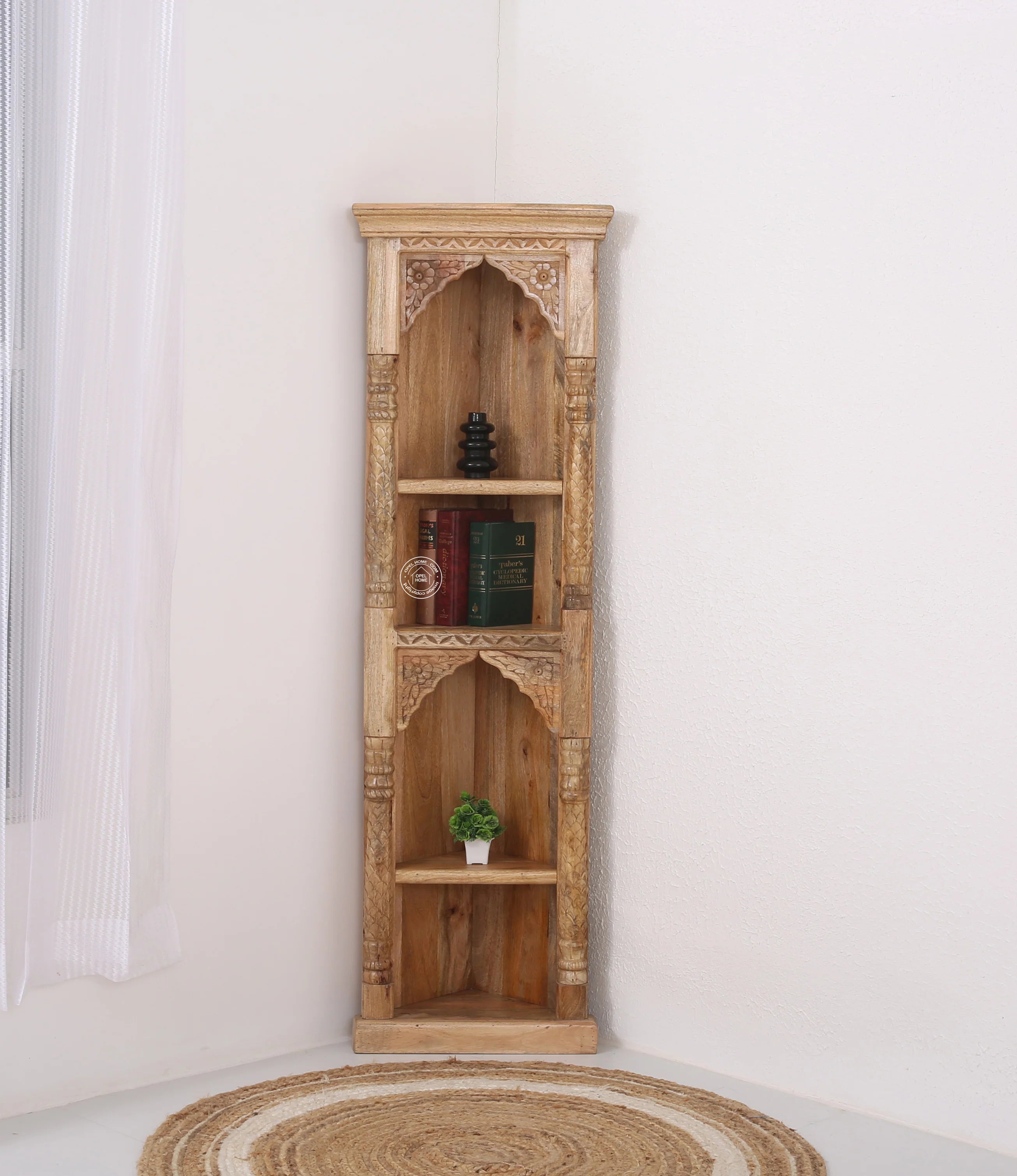 Aspa Shelf Unit – Solid Mango Wood, 180 cm | Opelhome UAE
