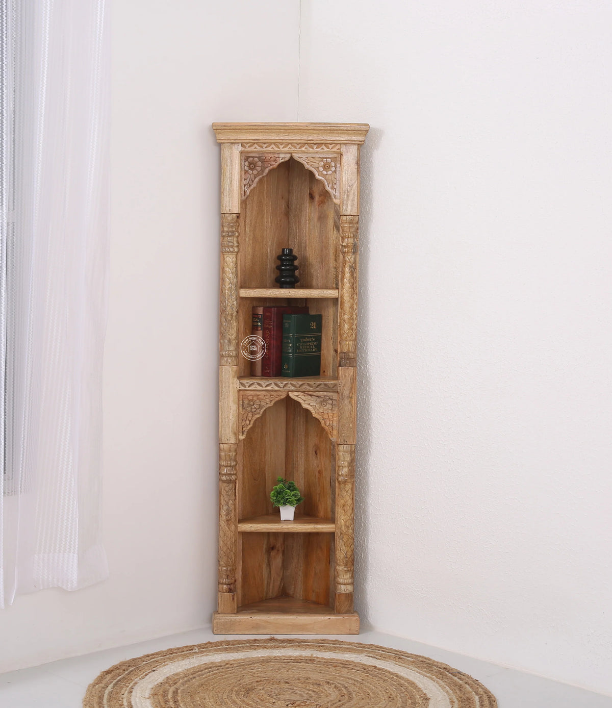 Aspa Shelf Unit – Solid Mango Wood, 180 cm | Opelhome UAE
