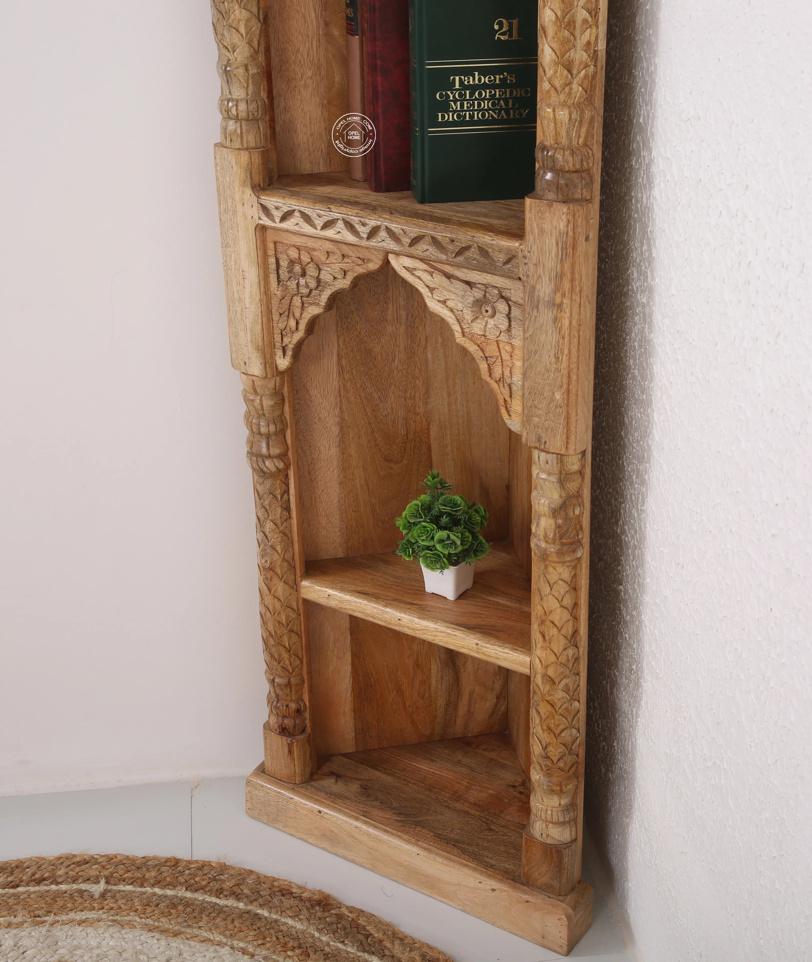Aspa Shelf Unit – Solid Mango Wood, 180 cm | Opelhome UAE