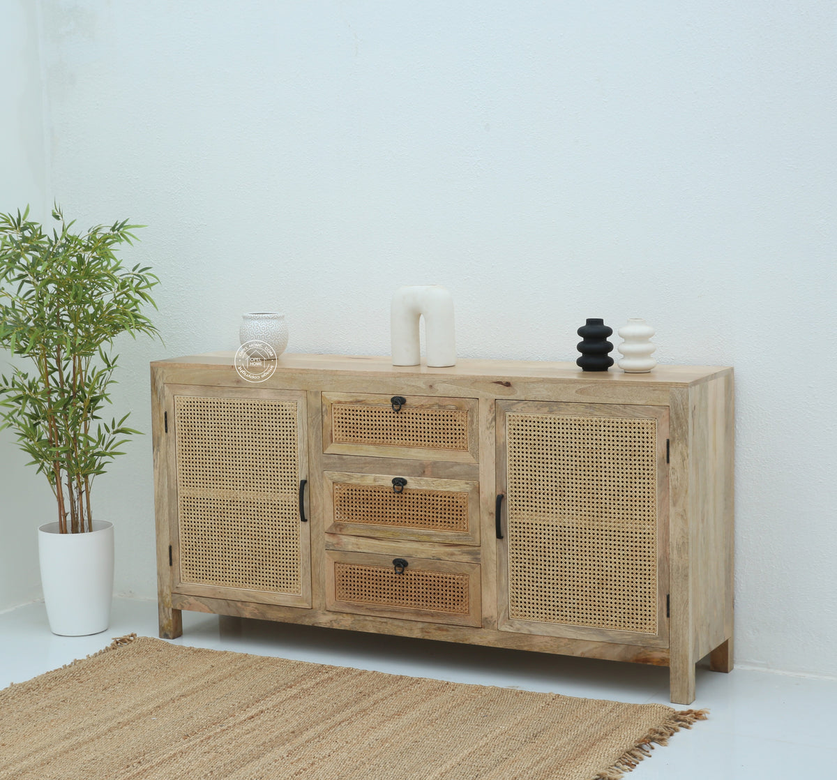 Evo Rattan 3 Drawers & 2 Doors Sideboard