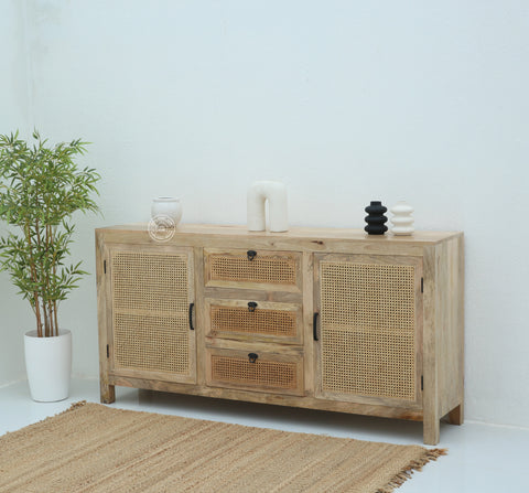 Evo Rattan 3 Drawers & 2 Doors Sideboard