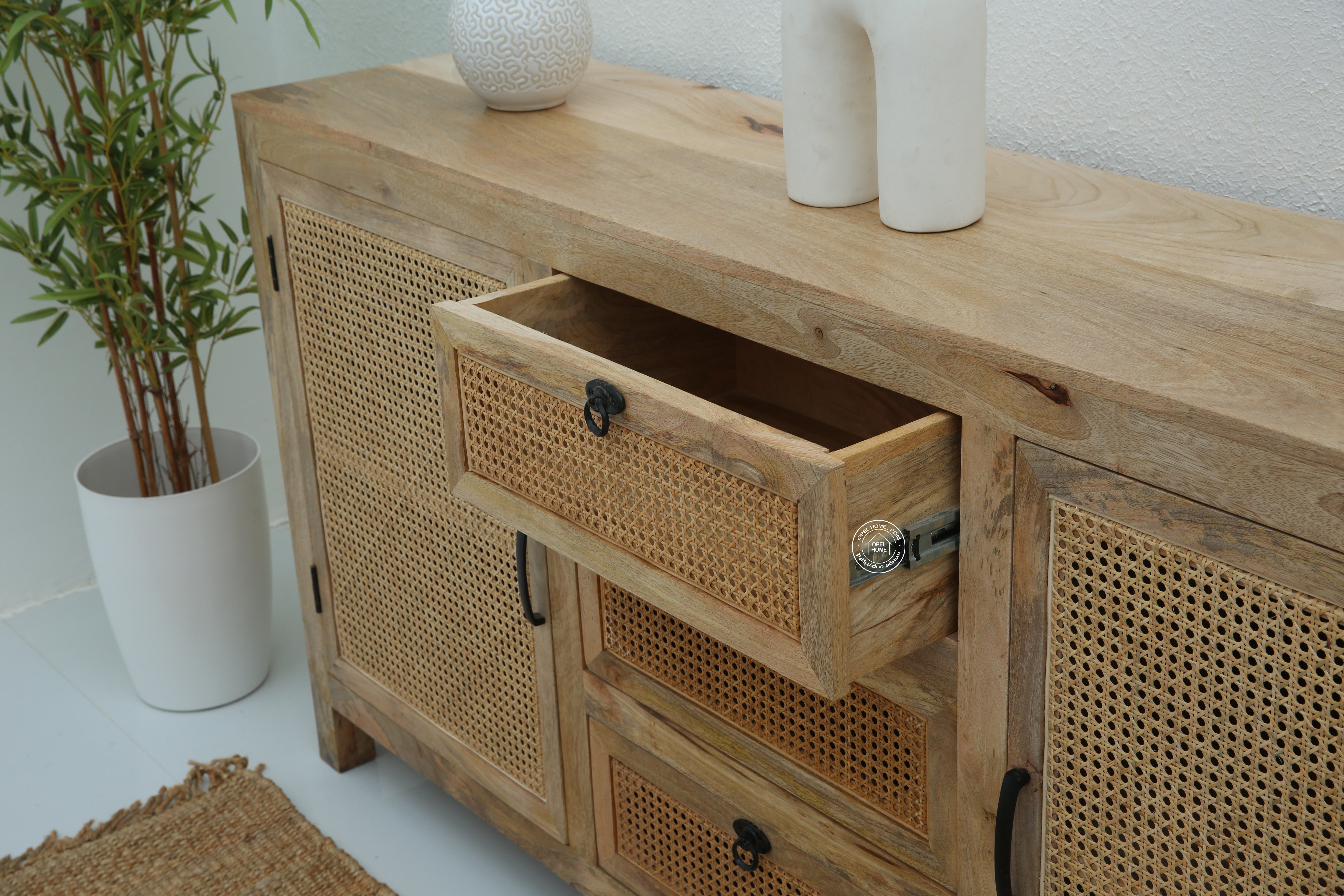 Evo Rattan 3 Drawers & 2 Doors Sideboard