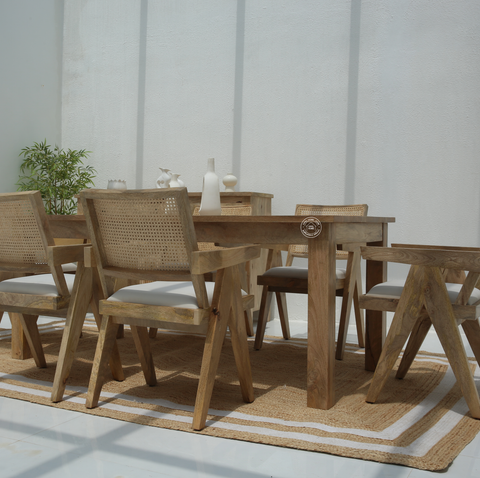 Palette Wooden Dining Table –  Multiple Sizes (Only Table) | Opelhome UAE