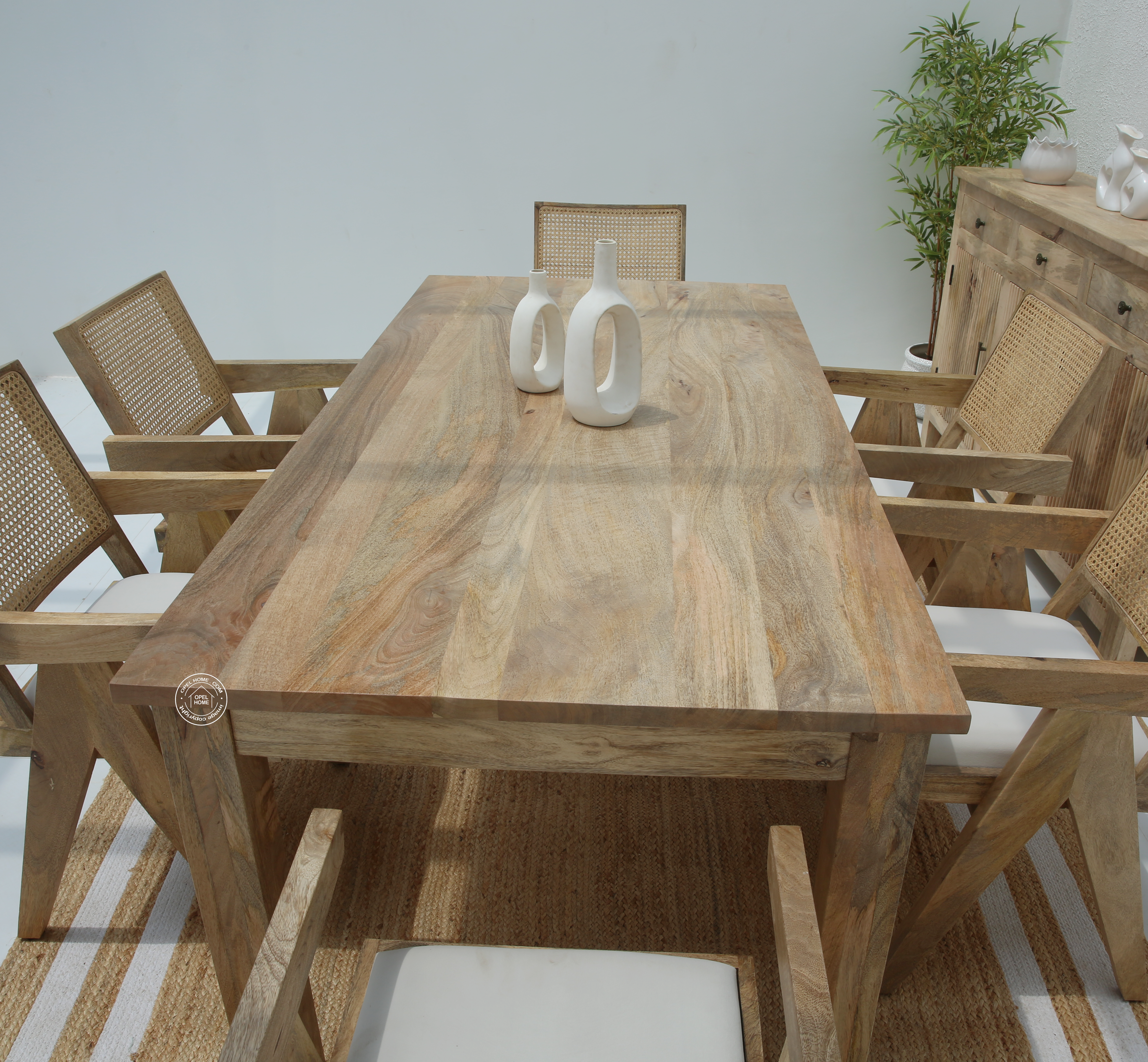 Palette Wooden Dining Table –  Multiple Sizes (Only Table) | Opelhome UAE