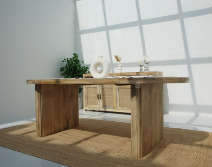 Veya Wooden Dining Table – Only Table, Multiple Sizes, Solid Mango Wood | Opelhome UAE
