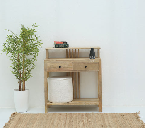 Darek 2 Drawers Wooden Console