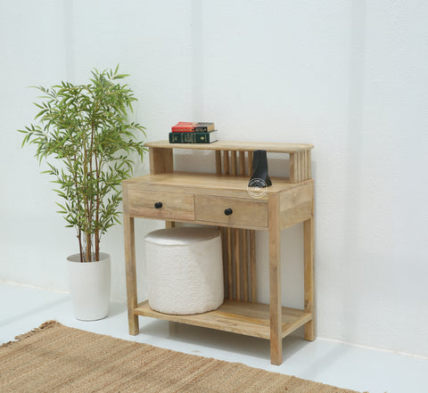 Darek 2 Drawers Wooden Console