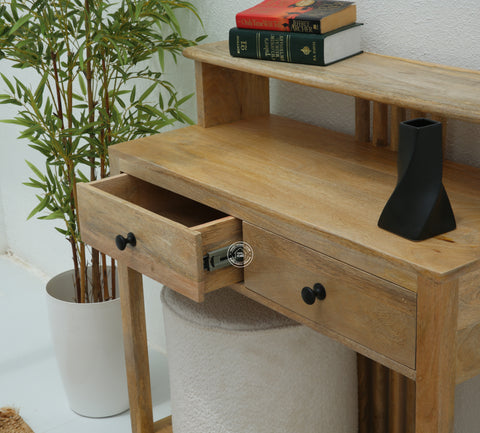 Darek 2 Drawers Wooden Console